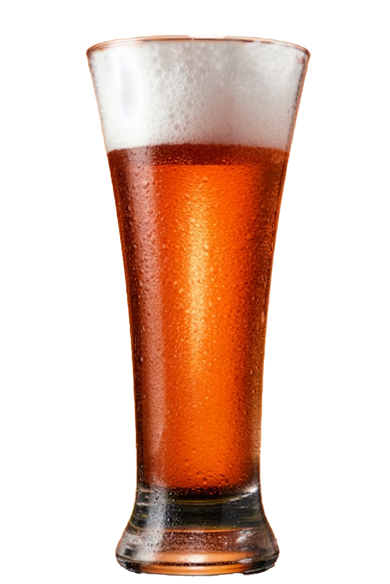 red flare glass beer
