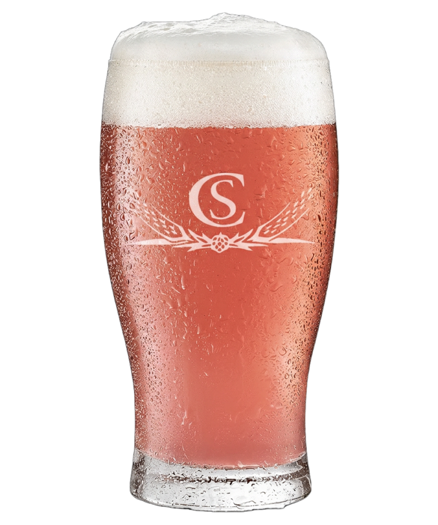 pink beer pint